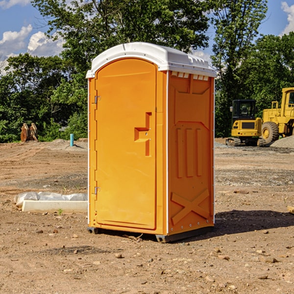 how often are the portable toilets cleaned and serviced during a rental period in Glover